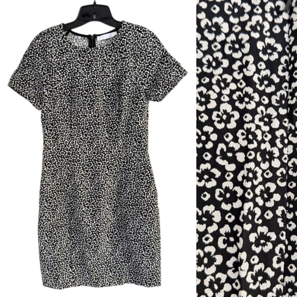 Anne Fontaine Primerose Black & White Floral Shift Dress Size 38 - 41434